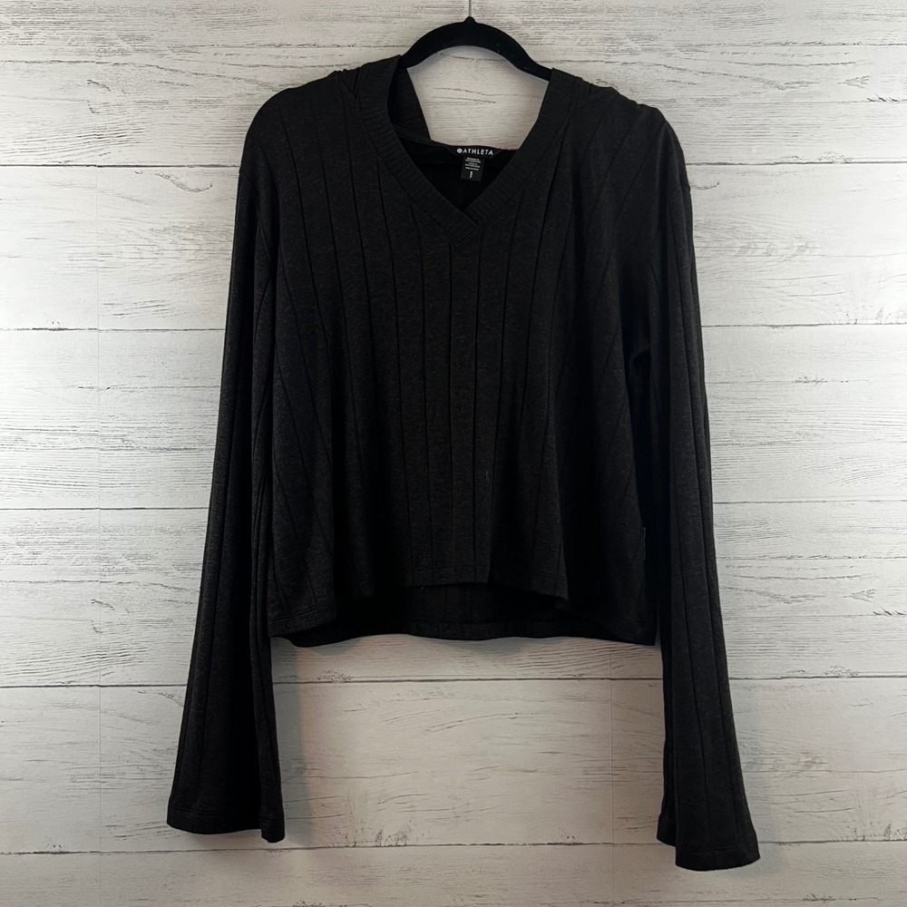 Athleta Harmony Pose Hoodie in Heather Brown Size S